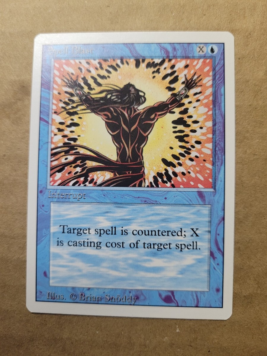 Spell Blast 3rd Revised Edition MISPRINT Ink Error MTG Magic Spell Blast 3rd Revised Edition MISPRINT Ink Error MTG Magic