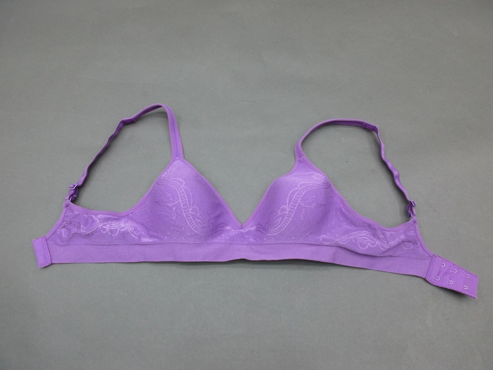 Sujetador Demi Barely There Talla XS Mujer Púrpura Inalámbrico Acolchado Cierre Trasero 3G Foto 2 de 4