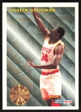 1993-94 Fleer League Leader Blocked Shots Hakeem Olajuwon #225 Houston Rockets