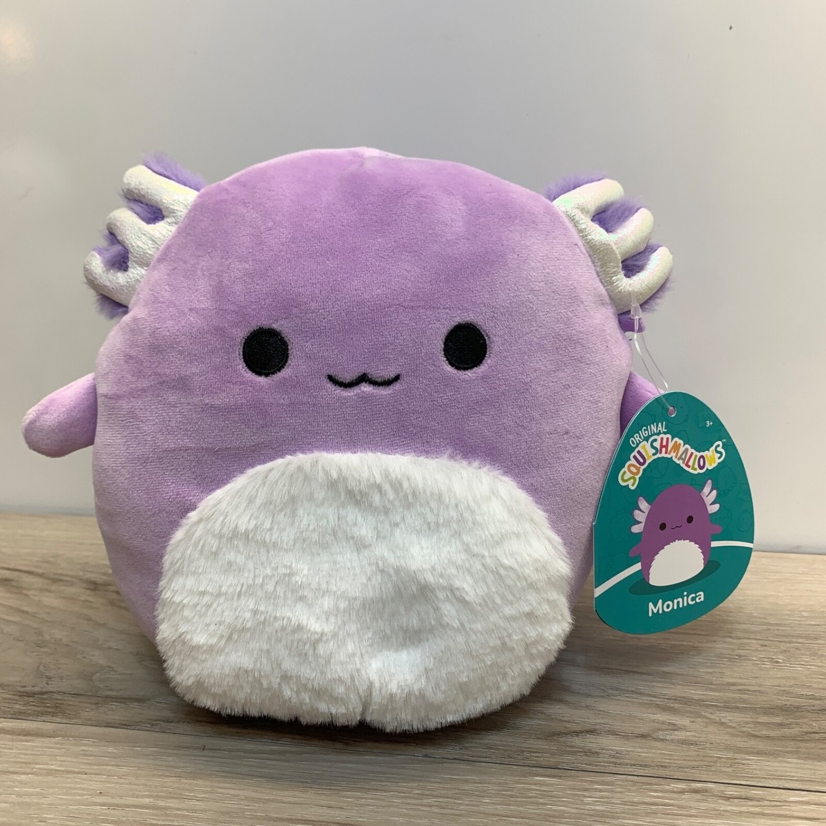 もにまるず すみっコぐらし　とかげ　 moni moni ANIMALS Squishmallow Monica the Axolotl with Fur Belly 7” NWT | eBay
