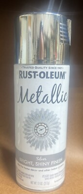 **1 Case** (6 Cans)Rustoleum Silver Metallic Spray Paint Bright ShinyFinish 11oz