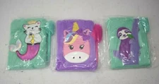 Lot Of 3 Fun Express 13824646 Furry Animals Notebook And Pen Sets Stationary