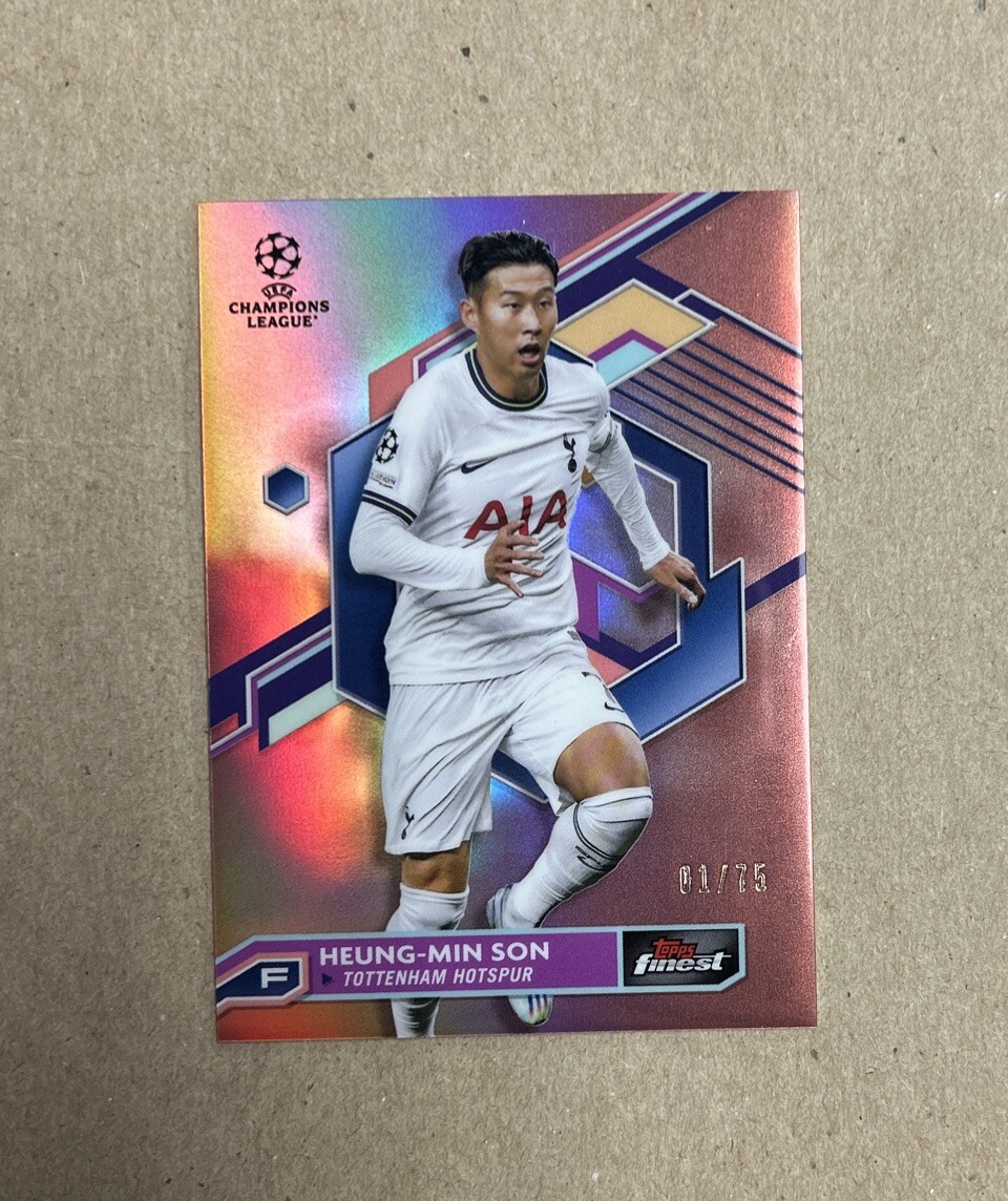 2022-23 Topps Finest UEFA Heung Min Son Tottenham Rose Gold