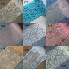 9 Colors Stretch Floral Lace Fleshcolor, Green. Pink, Lilac, White, Brown zh16