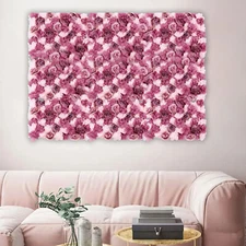 Elegant Artificial Fake Rose Silk 6Pcs Pink+ Mauve Flower Indoor Warm Decor Gift