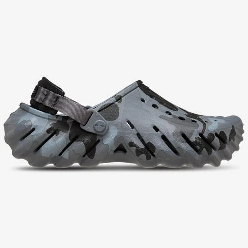 Crocs Echo Clogs Camo Black Grey 211981-082 Size 8-13 New Comfort