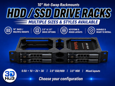 Complete 10-Inch Rackmount Hot Swap Bay for HDD SSD Server Drive Caddy Mount