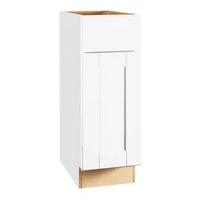 12x34.5x24 in. Shaker Base Cabinet with Ball-Bearing Drawer Glides in Satin