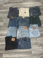 Vtg Lot of 11 70s 80s 90s Levis 517 505 Carhartt Silver Tab Rocawear Lee Rider