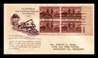 DR JIM STAMPS US COVER RAILROAD ENGINEERS FDC PLATE BLOCK FULTON CACHET