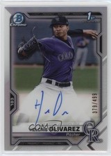 2021 Bowman Chrome Prospect Refractor 379/499 Helcris Olivarez #CPA-HO Auto 0l44