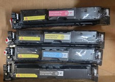 4 Pack 210X Toner Cartridges Compatible with HP 210A for HP Color Laserjet
