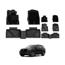 3W Floor Mats Compatible for 2020-2023 Ford Explorer with Front Rear 2 Rows...