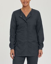 Landau ProFlex Scrub Jacket for Women: Modern Tailored Fit, Stretch, Snap Front