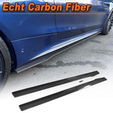 Echt Carbon Seitenschweller Ansätze für Mercedes C-Klasse W205 A205 C205 C63 AMG