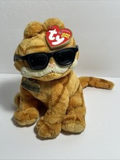 2004 TY Beanie Baby Garfield Cool Cat 6 inch Plush with Sunglasses
