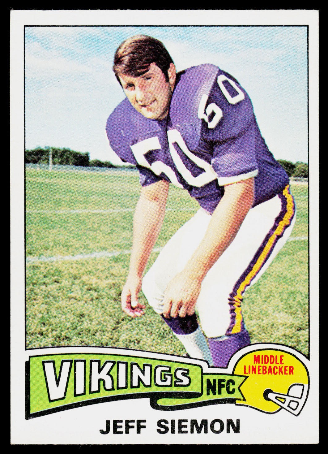 Jeff Siemon, 1975 Topps, #268, Minnesota Vikings,
