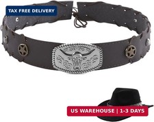 Leather Cowboy Hat Bands for Men Women Cowgirl Hat Accessories Western/Fedora/