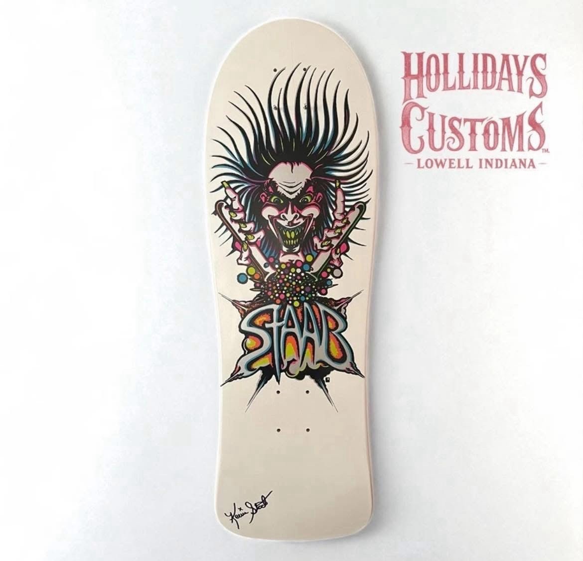 Kevin Staab Signed Mad Scientist Skateboard Deck White Autographed