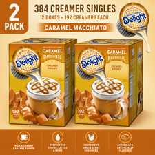 2-Pack International Delight Liquid Creamer, Caramel Macchiato, 192-count