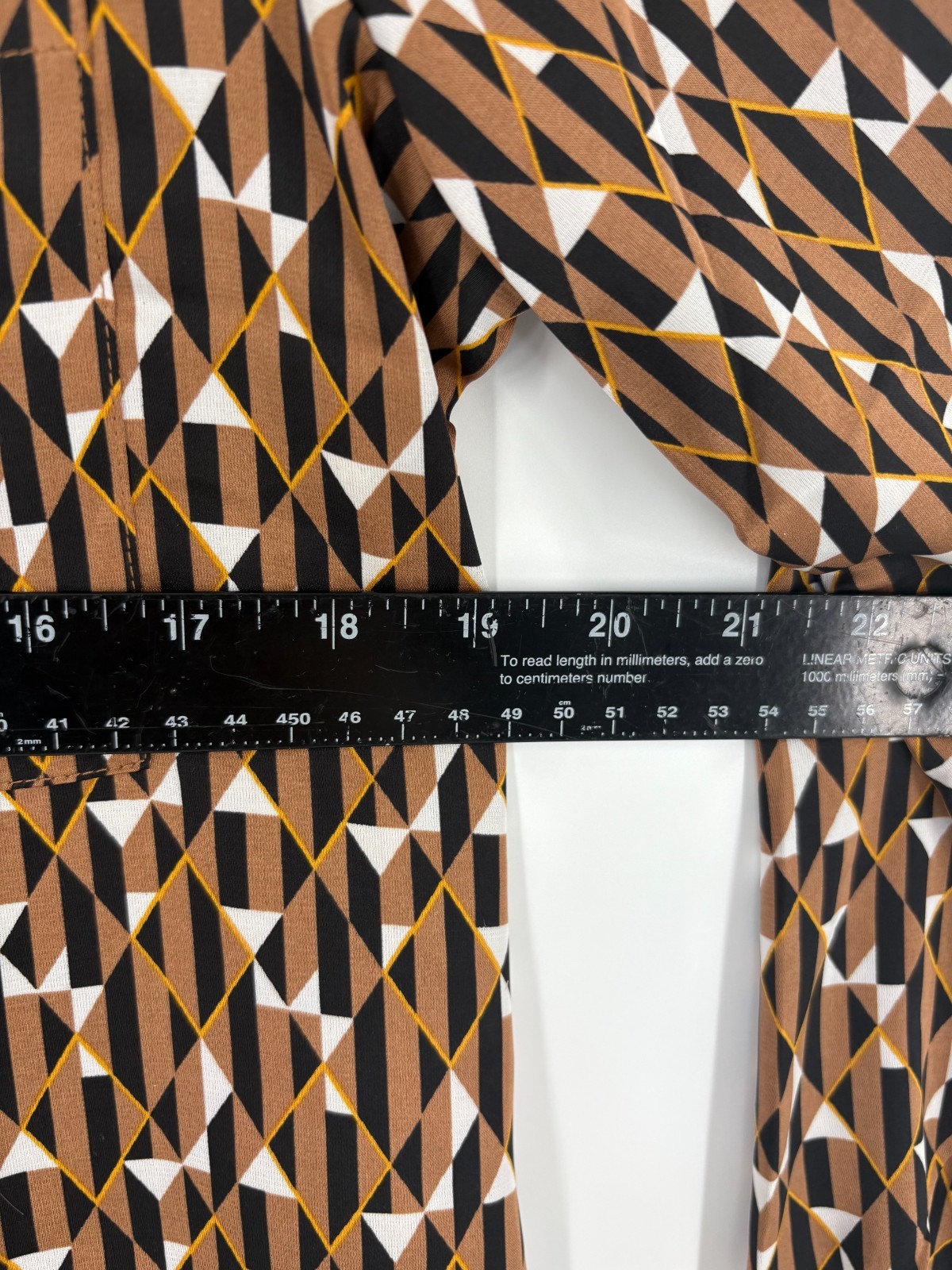 Como Blu Geometric Button Down Blouse Women’s M L… - image 7