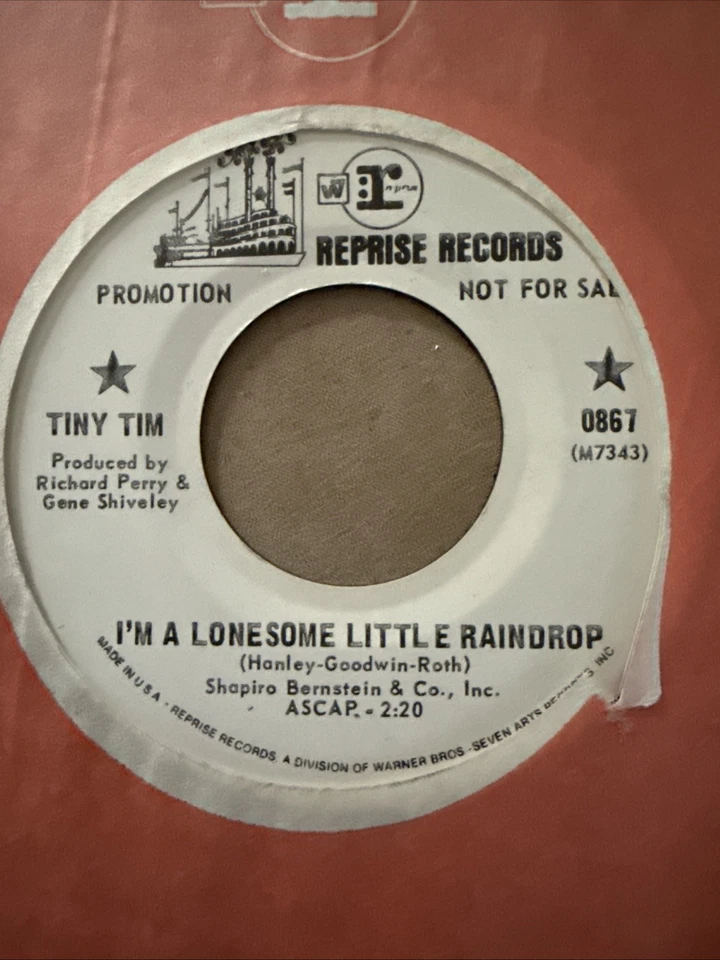 TINY TIM 45 I'm a lonesome little raindrop What the world needs now is love e102 - Image 2 of 4