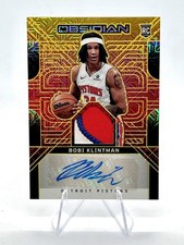 Bobi Klintman 2024-25 Panini Obsidian RPA Patch Auto Gold Mojo /10 RC Pistons