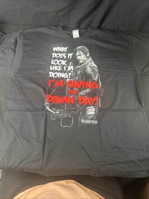 New  Daryl Dixon  The Walking Dead Shirt Sz 2XL Black