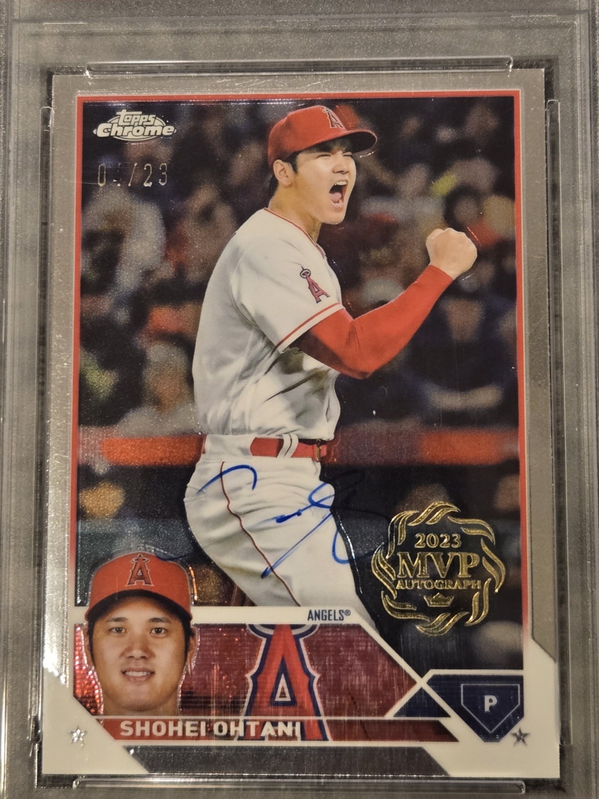 Shohei Ohtani Topps Chrome 2023 MVP Buyback Auto /23 psa authentic view 2