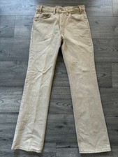 Vtg 1995 Levi's 517 Orange Tab Jeans Made in USA Beige Sand 32x32
