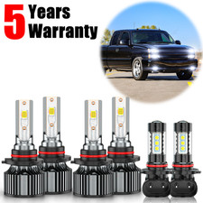 For GMC Sierra 1500 2500 2003 2004 2005 2006 LED Headlights Fog Lights Bulbs