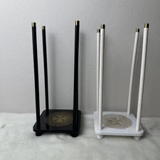 2 mid-century Roleff Plastic Stackable Coffee Cup Tea Cup Caddies Stands