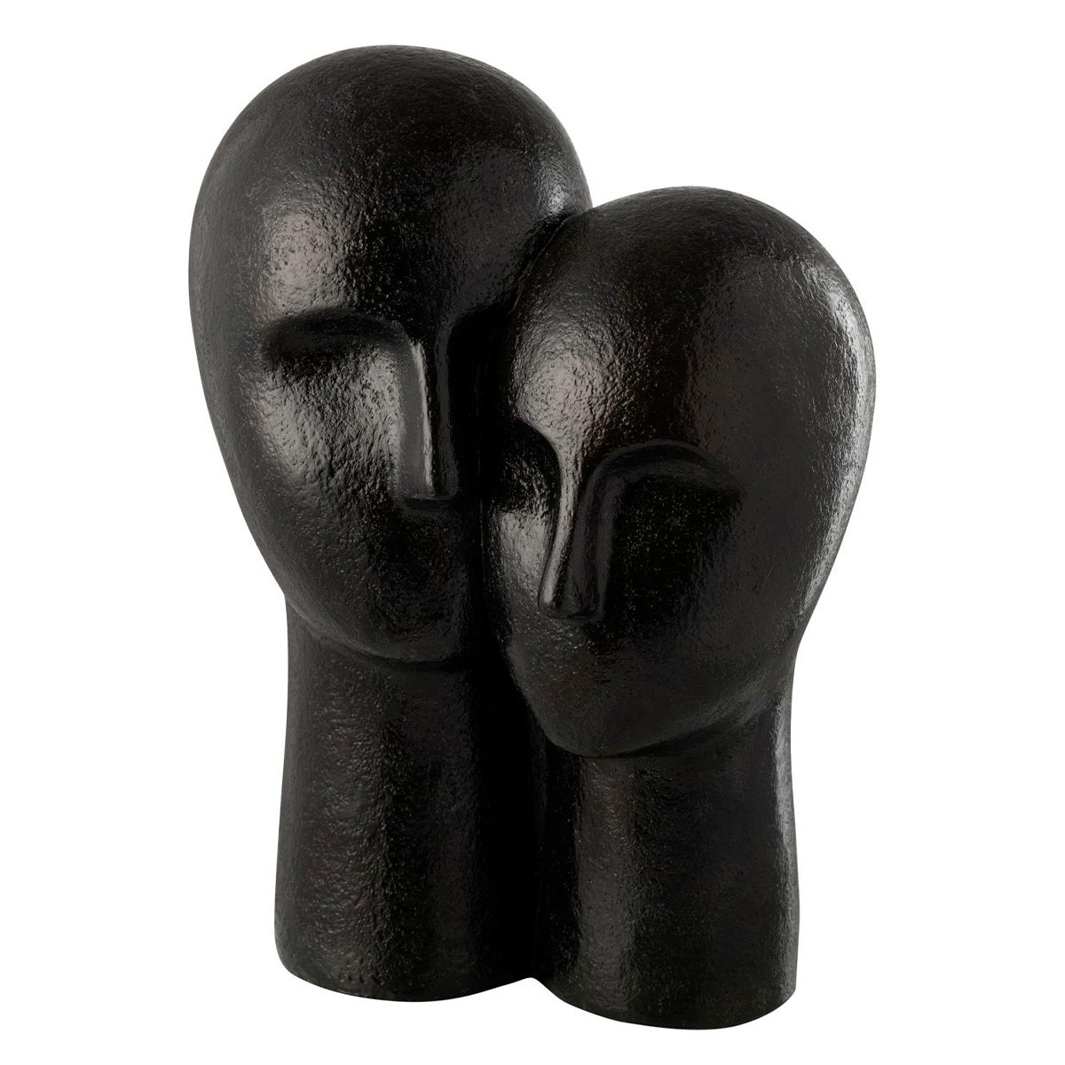 Statuette en résine tête couple noire de 42cm pour décoration