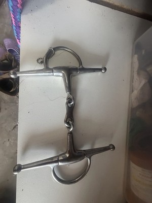 Korsteel French Link Full Cheek Snaffle English Horse Bit Stainless Steel 5-1/2''