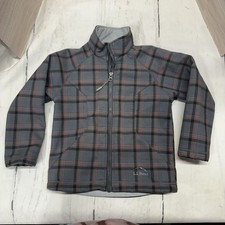 LL Bean Boys S 4 Wonder fleece soft shell jacket Plaid