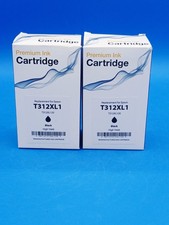 Premium Ink Cartridge, Replacement For Espon. T312XL1 Black High YIELD Lot of 2