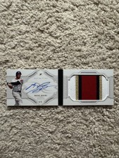 2020 Topps Definitive Patch Auto Booklet Rafael Devers #/5