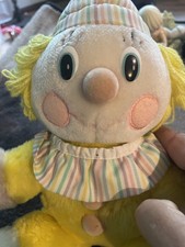 Vintage Dakin 12" Pastel Bobo Clown Musical Wind Up Plush 1984 Music Works 