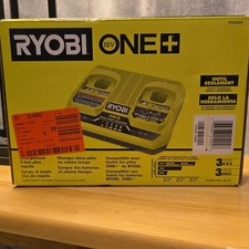 Ryobi 18V ONE+ Dual-Port Simultaneous Charger PCG005 Green, 2 Battery Slots