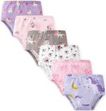 Girls' Underwear, 100 Organic Cotton Soft Toddler Kids Underwear, Tag-free C...