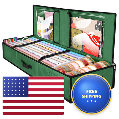 Baleine Wrapping Paper Storage Organizer 40 Durable 600D Oxford Fabric Gift