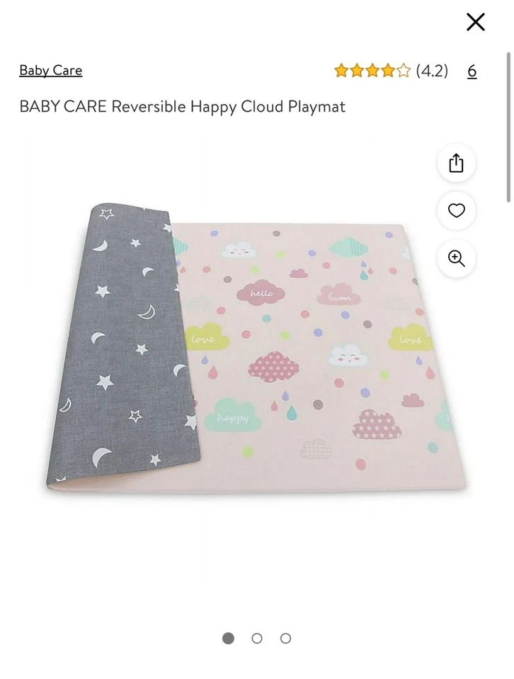 Tapete reversível Happy Cloud BABY CARE  - Imagem 2 de 3
