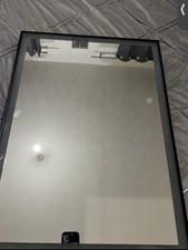 Habitat LED Illuminated Wall Mounted Bathroom Mirror Matte Black 60x45cm