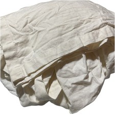 Pottery Barn PB Essentials Cotton Linen Off White Cream Bed Skirt Size Full