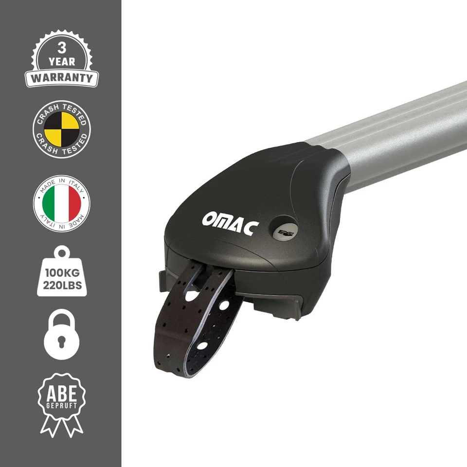 Barras transversais prata suporte 2 peças rack de teto Chevrolet Captiva Sport 2012-2015 - Imagem 4 de 4