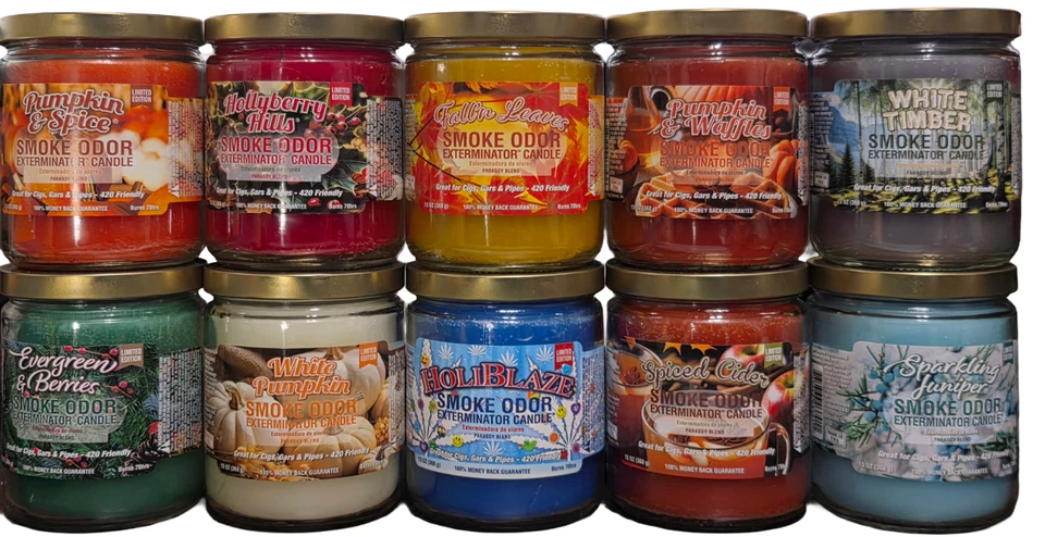 VELAS EXTERMINADOR DE OLOR A HUMO EDICIÓN LIMITADA | 7º HR TIEMPO DE COMBUSTIÓN | PAQUETE DE 1 Foto 2 de 4