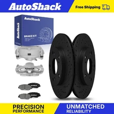 Front Drilled Slotted Brake Rotors Ceramic Pads Calipers for Honda Element