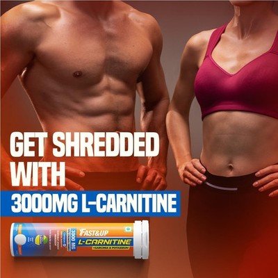 Fast&Up L-Carnitine Lean Body 3000mg Effervescent (10 Tabs) Lemon Flavor