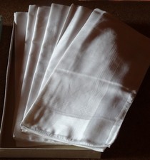 Stofftaschent&uuml;cher wei&szlig; 6 Stk gro&szlig; original verpackt Taschent&uuml;cher