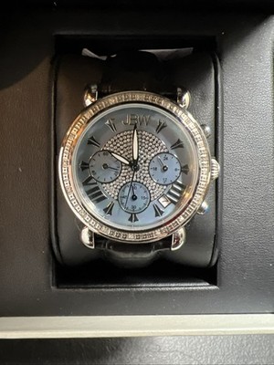 JBW Victory Blue Mother of Pearl Chronograph Dial Diamond Ladies Watch New